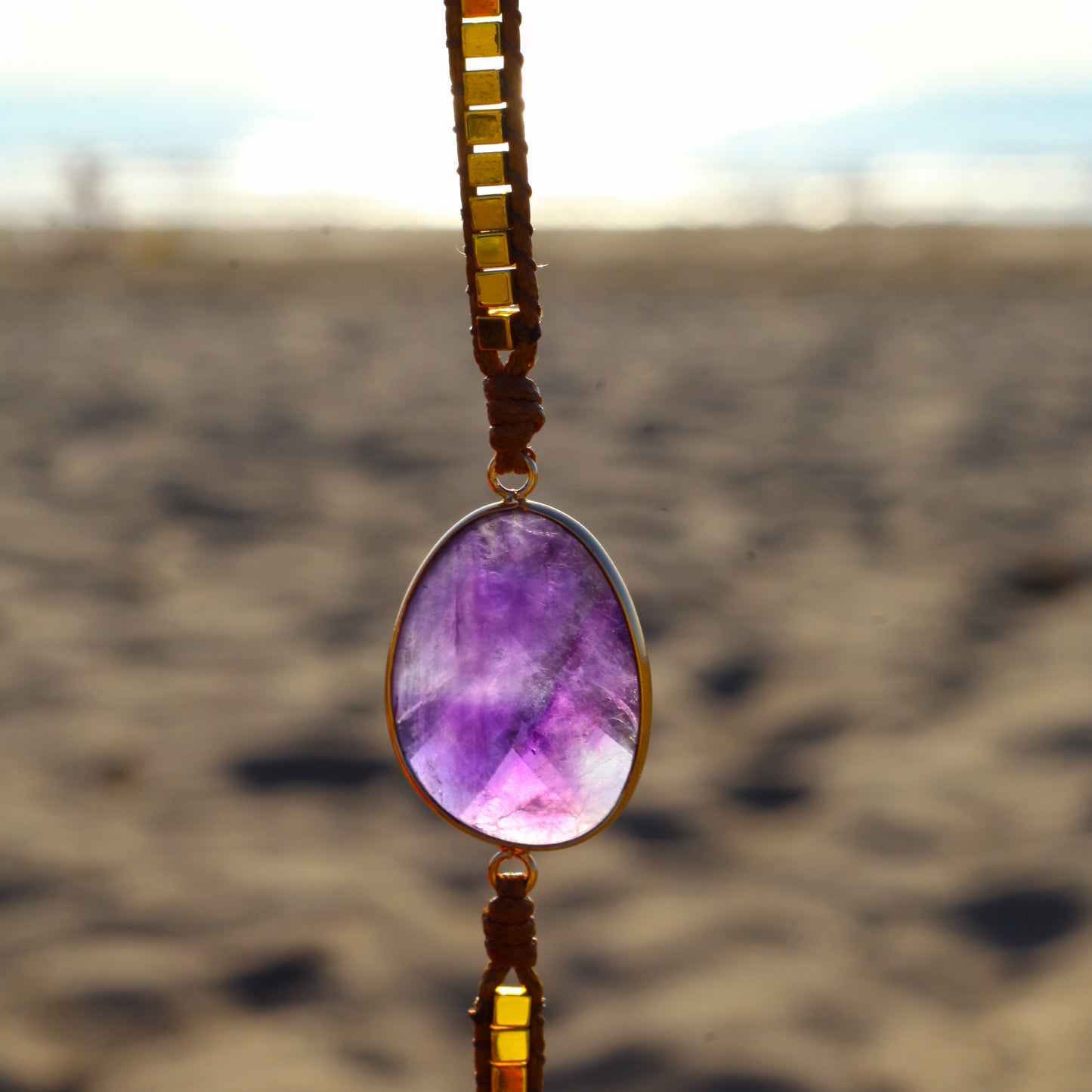 Amethyst and Jasper Wrap Bracelet