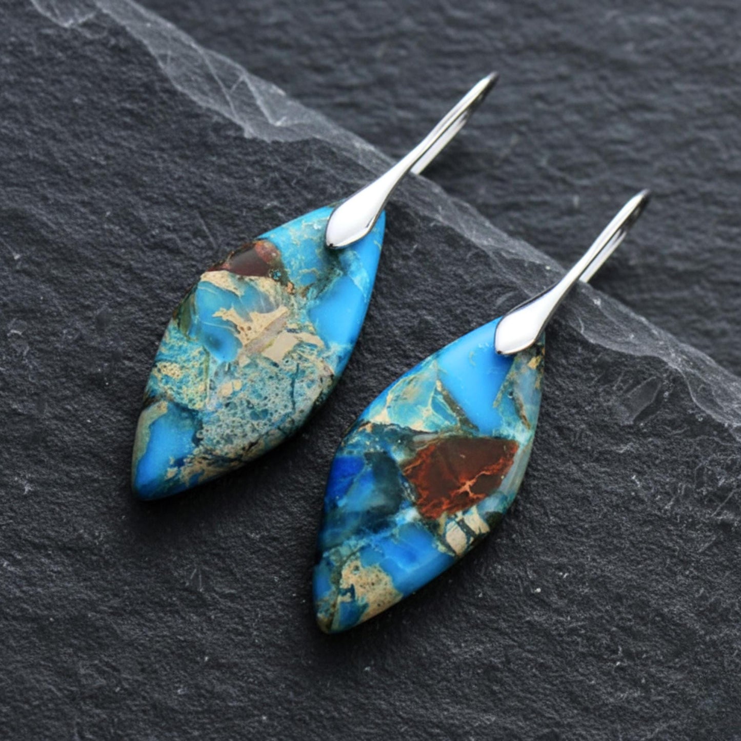 Jasper Hoop Earrings