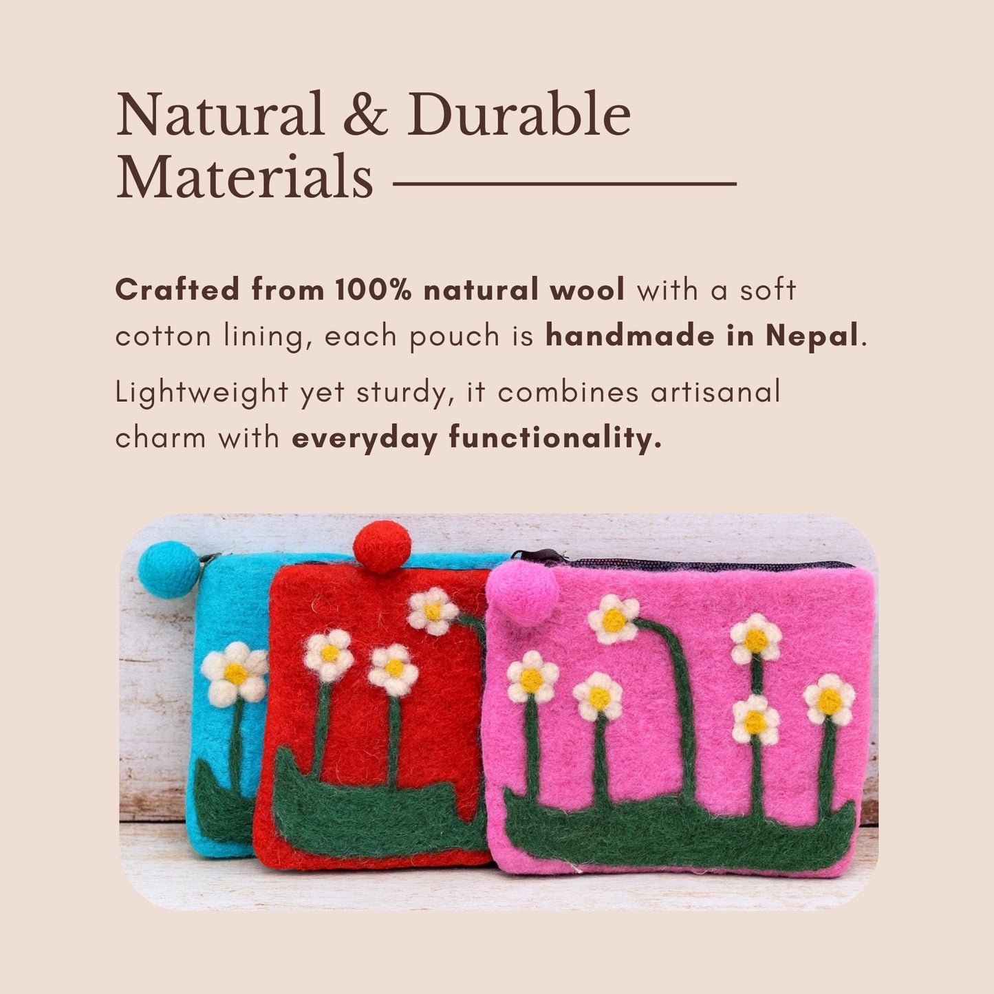 Felt coin purse cat design