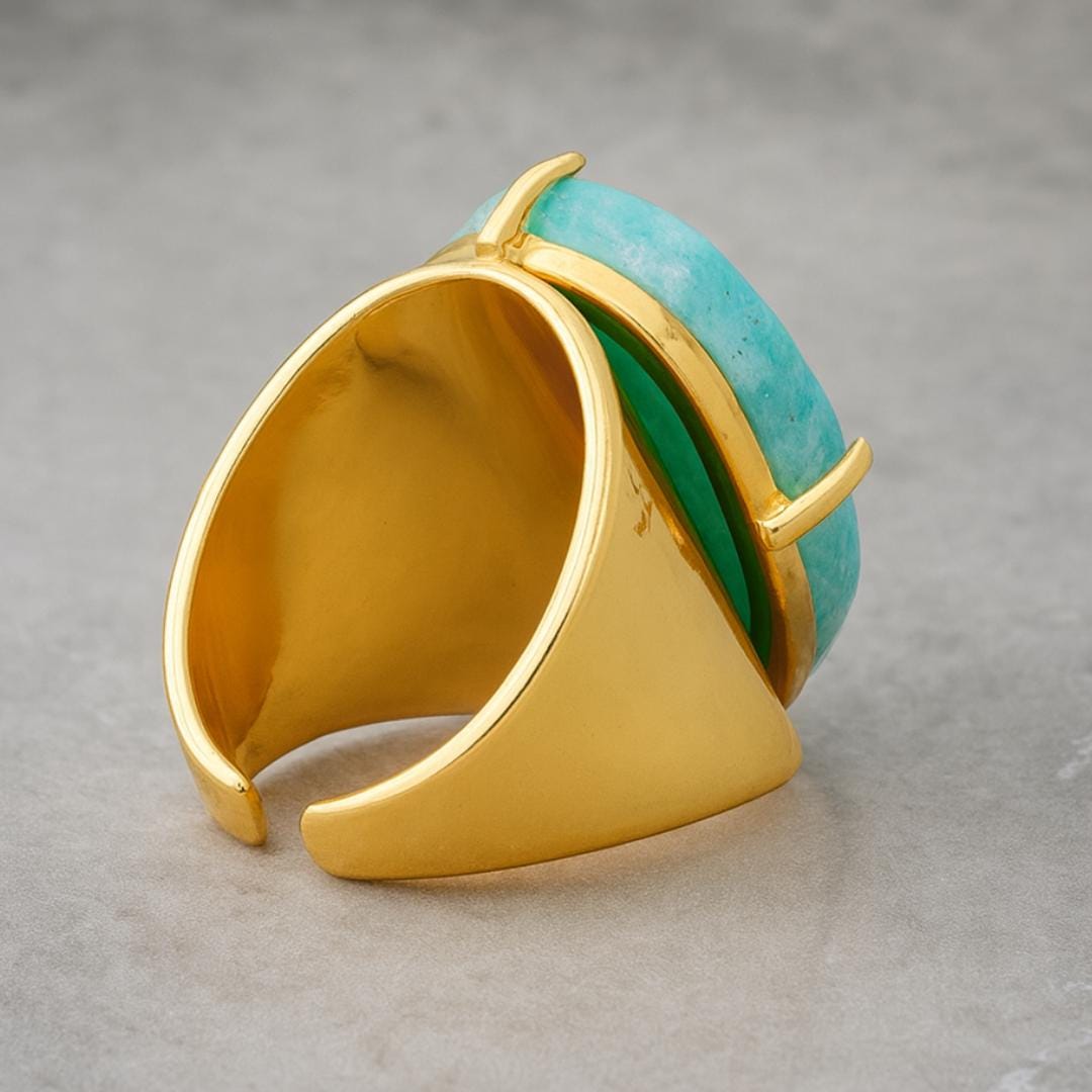 Amazonite Statement Ring