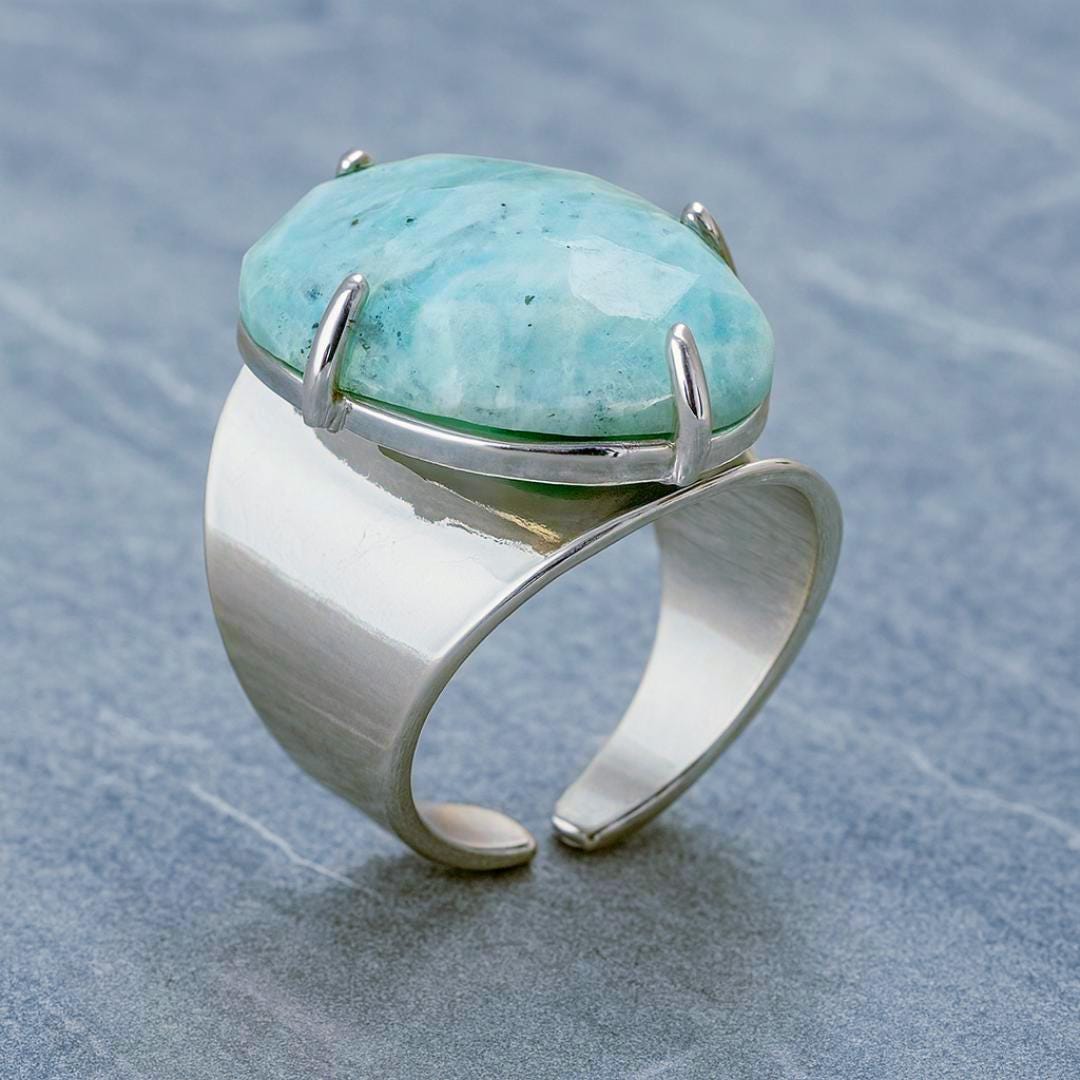 Amazonite Statement Ring
