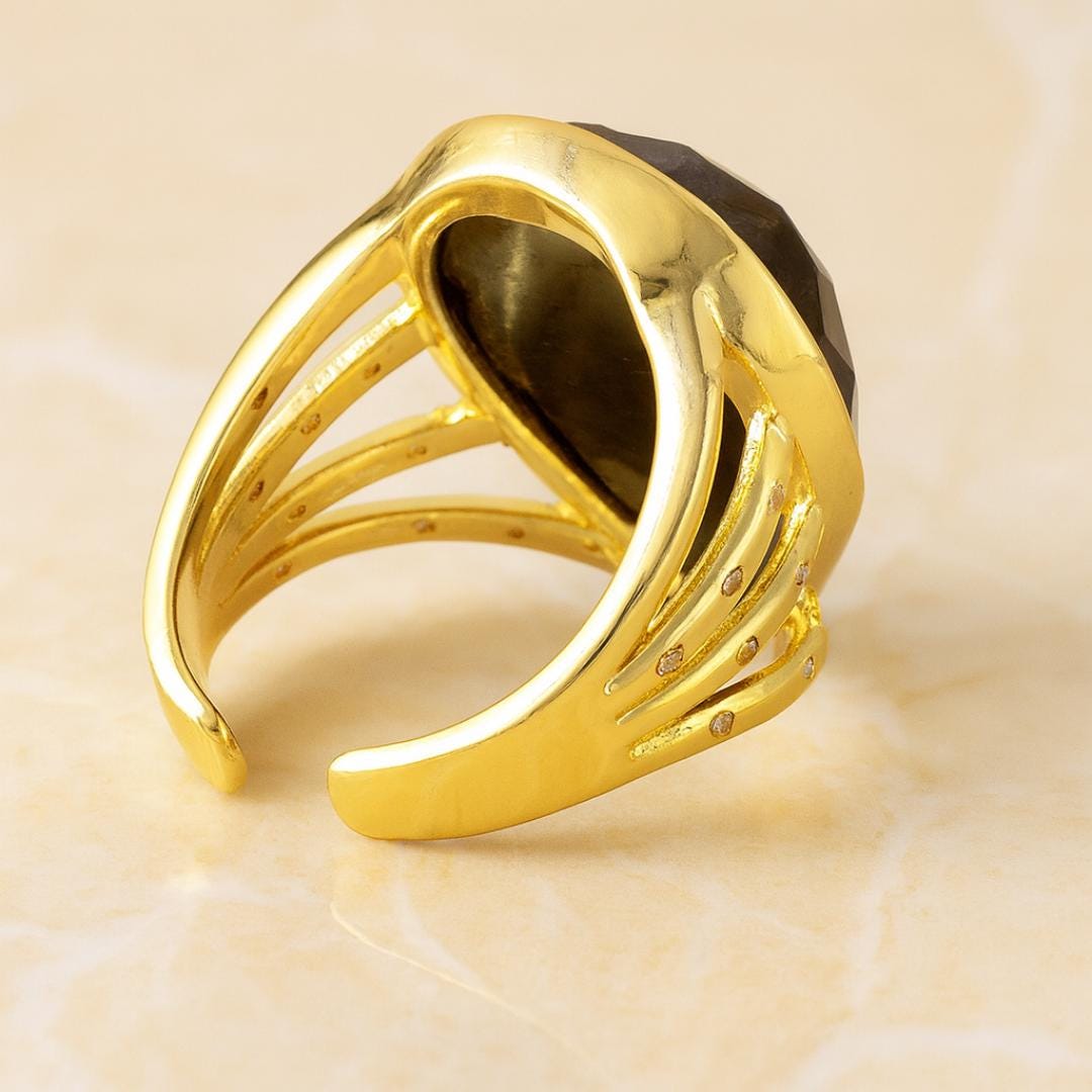 Gemstone Adjustable Ring