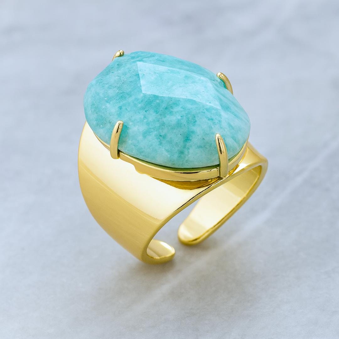 Amazonite Statement Ring