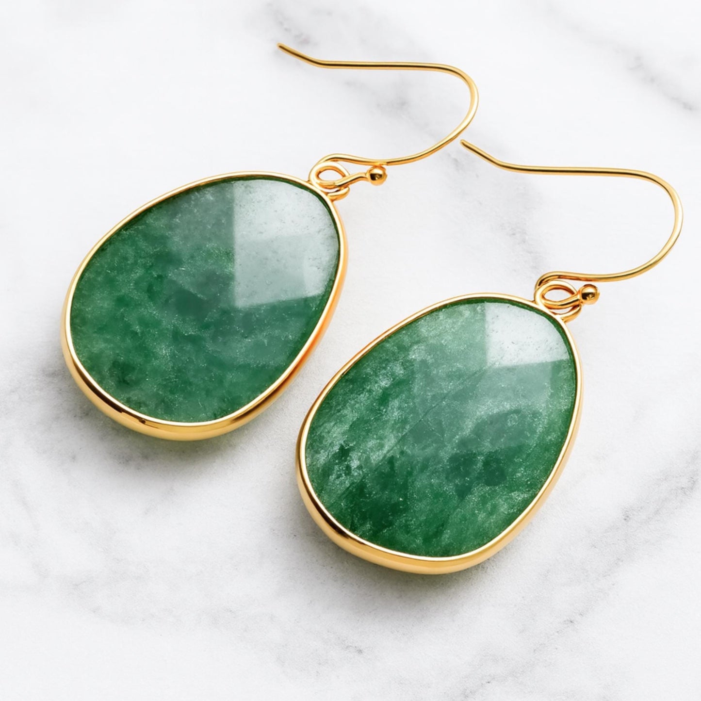 Drop Earrings with Natural Gemstones