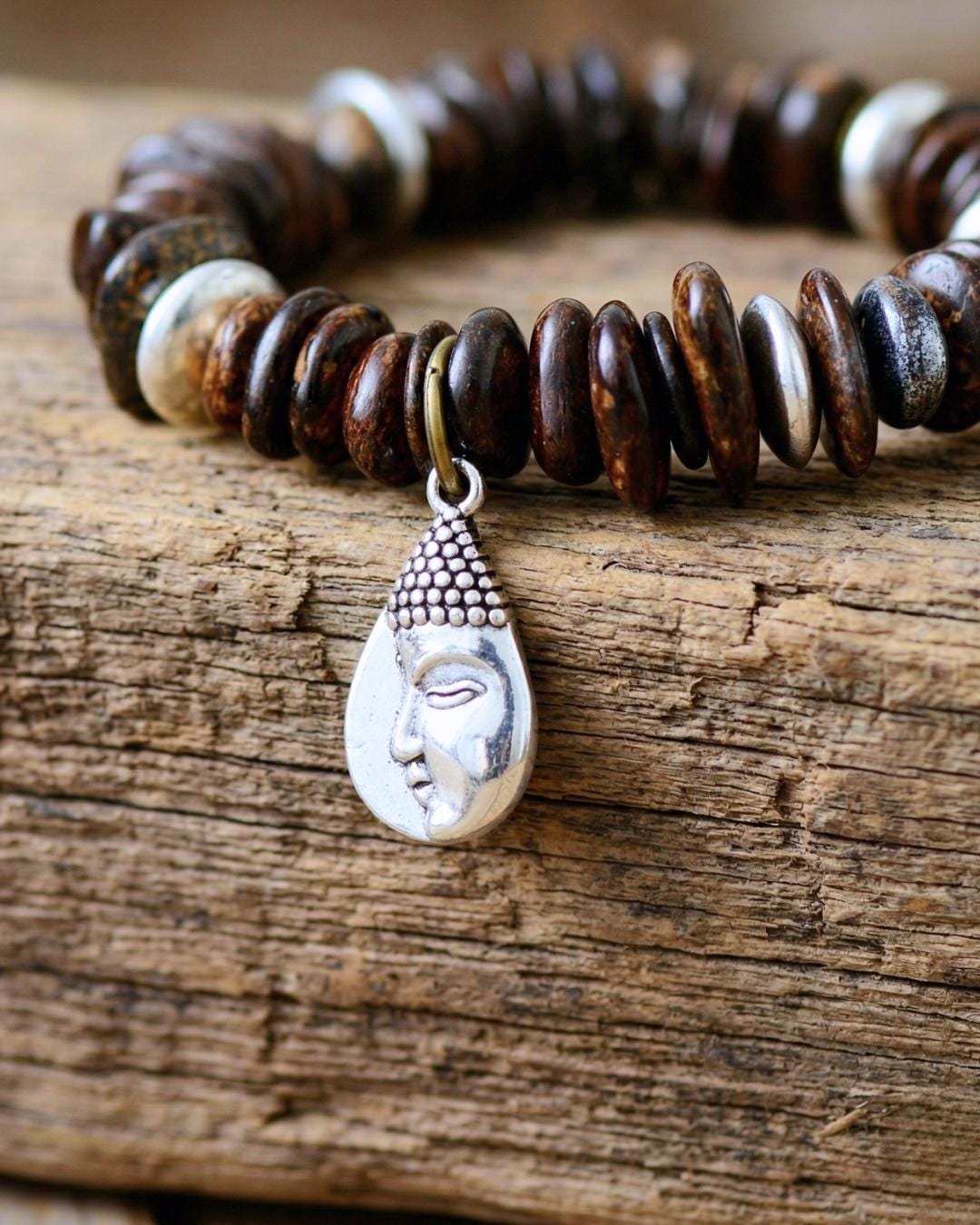 Bronzite Buddha Charm Bracelet