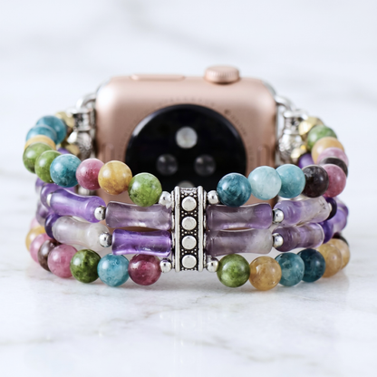 Amethyst & Multi-Stone Apple Watch Band