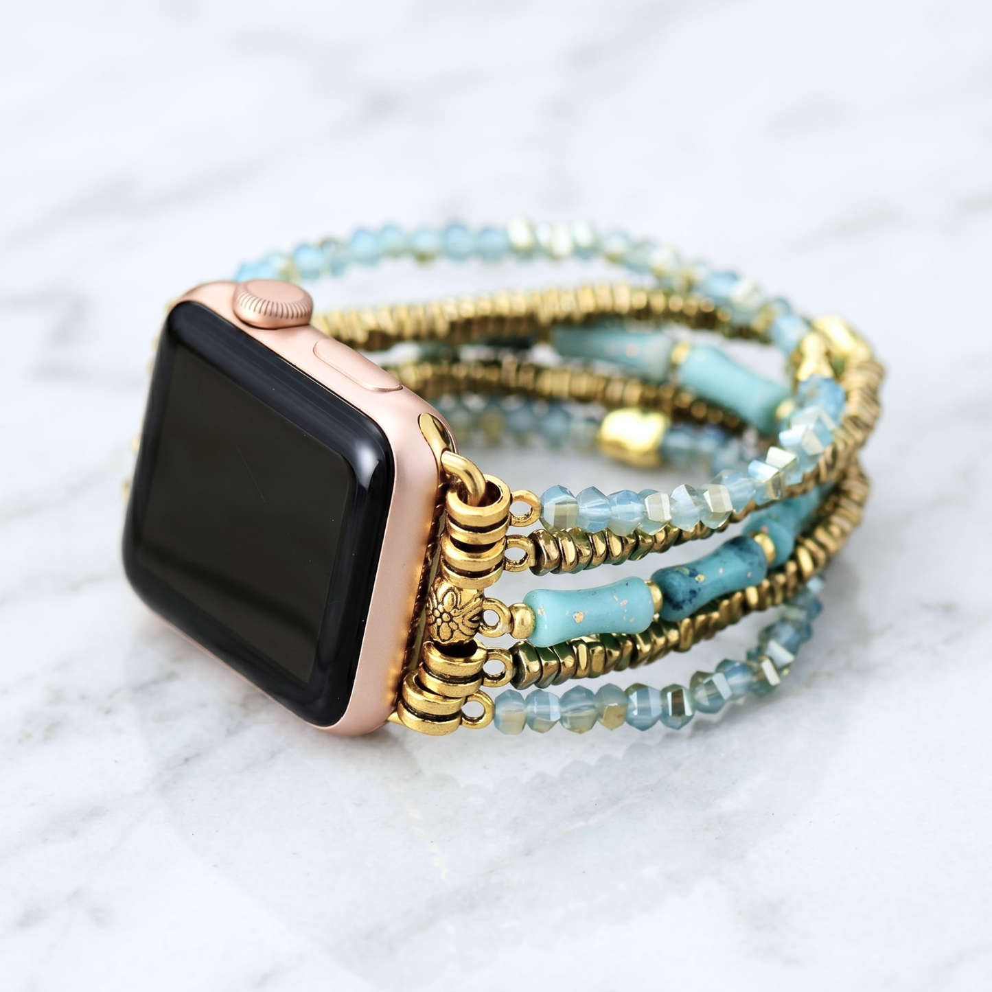 Turquoise Beaded Stack Apple Watch Band