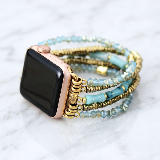 Turquoise Beaded Stack Apple Watch Band