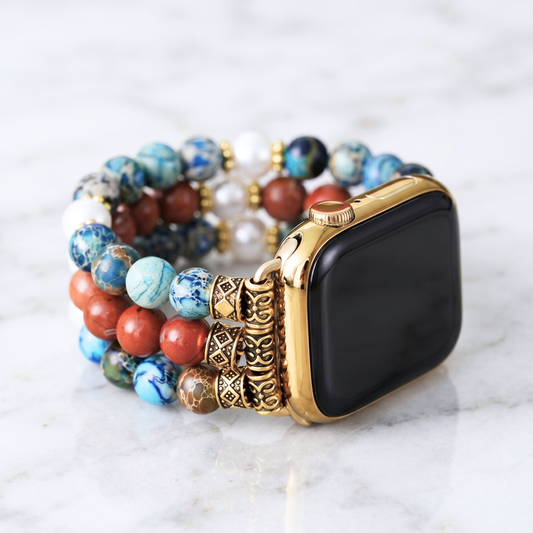Apple Watch Band – Natural Stone & Pearl