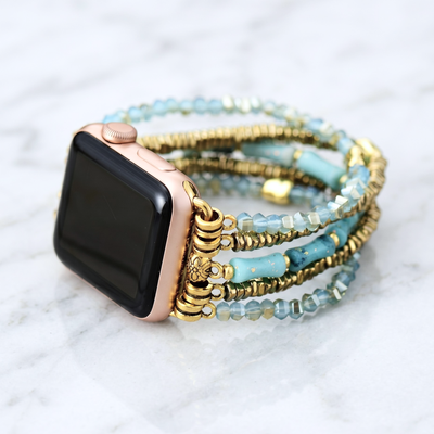 Turquoise Beaded Apple Watch Band