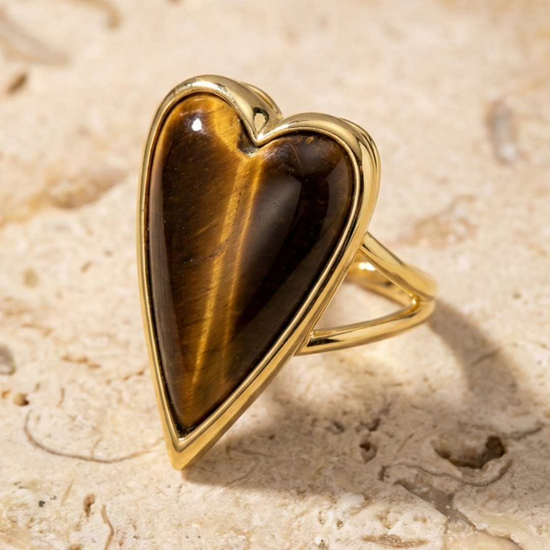 Heart Shaped Gemstone Ring