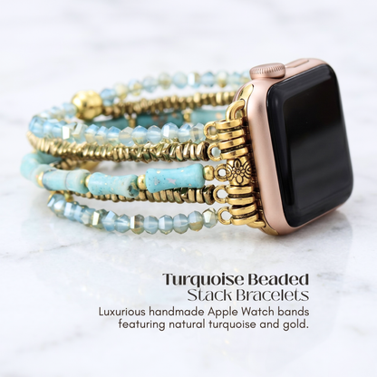 Turquoise Beaded Stack Apple Watch Band