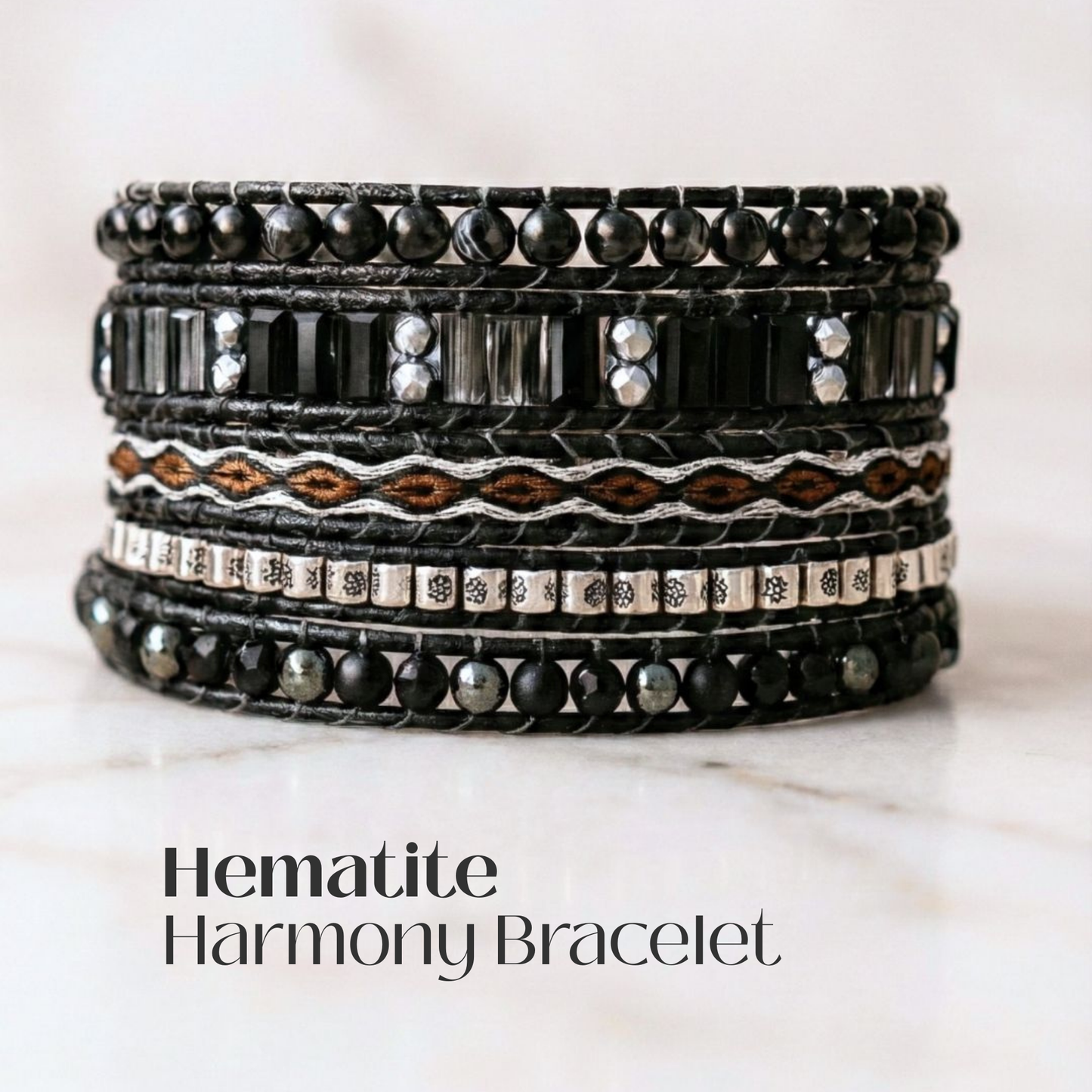 Onyx Hematite Bracelet