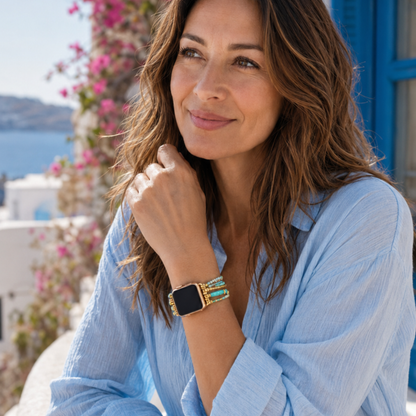 Turquoise Beaded Stack Apple Watch Band