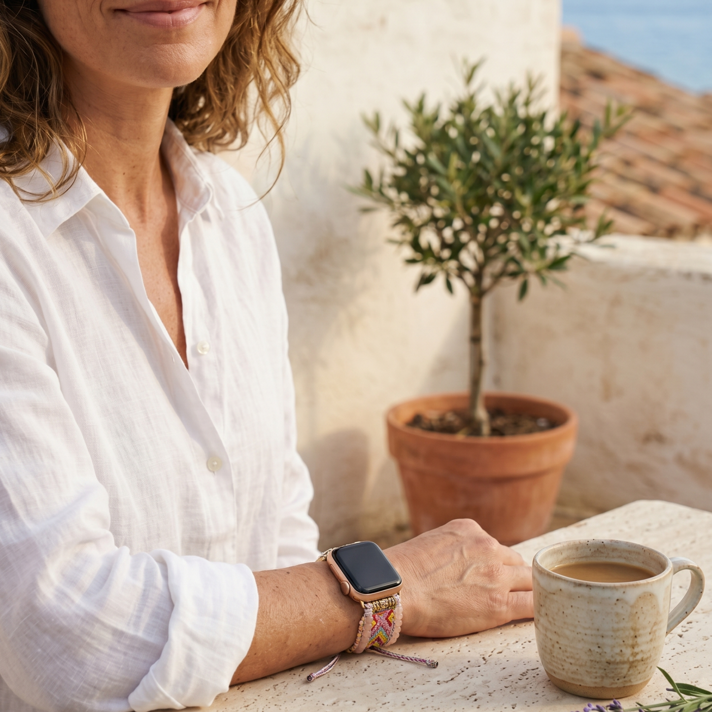 Rose Quartz Bloom Apple Watch Band