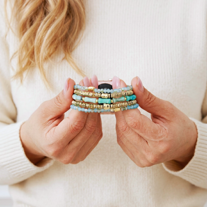Turquoise Beaded Stack Apple Watch Band
