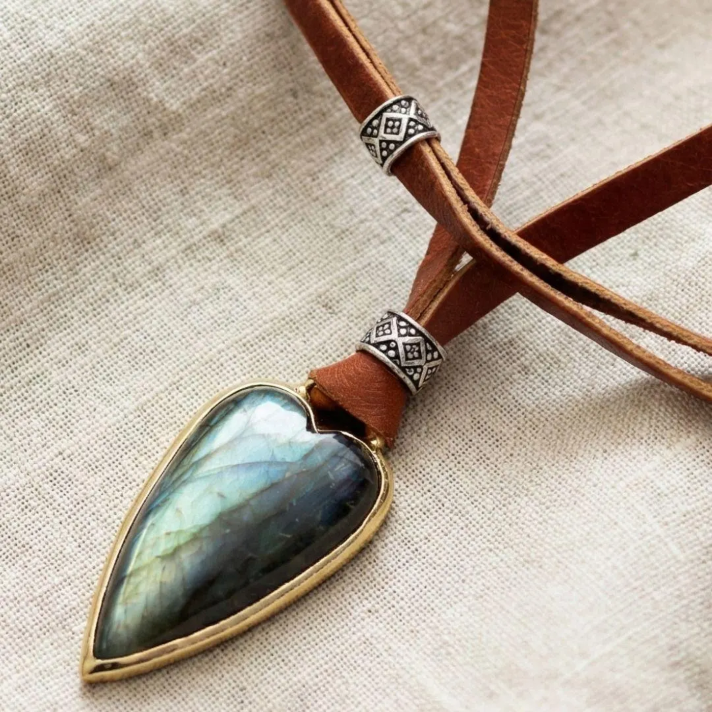 Labradorite Heart Pendant Necklace