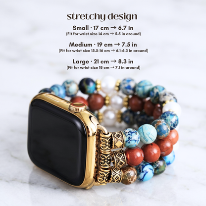 Apple Watch Band – Natural Stone & Pearl