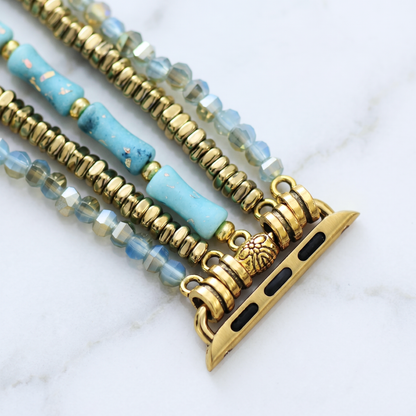 Turquoise Beaded Stack Apple Watch Band