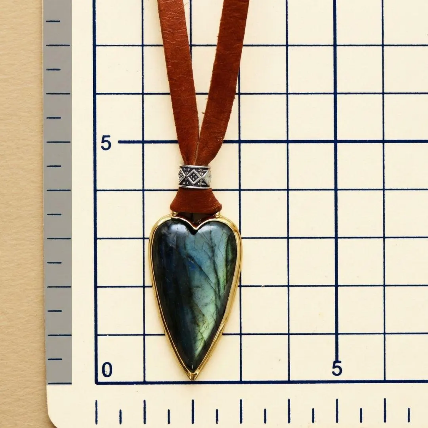 Labradorite Heart Pendant Necklace