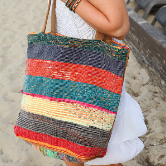 Boho Woven Tote Bag