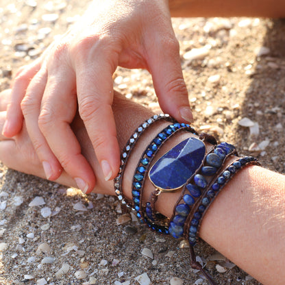 Lapis Lazuli Wrap Bracelet