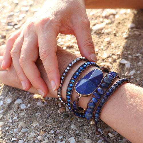 Lapis Lazuli Wrap Bracelet