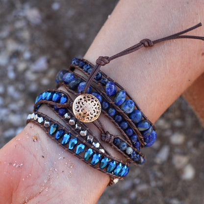 Lapis Lazuli Wrap Bracelet