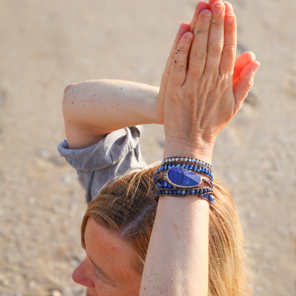 Lapis Lazuli Wrap Bracelet