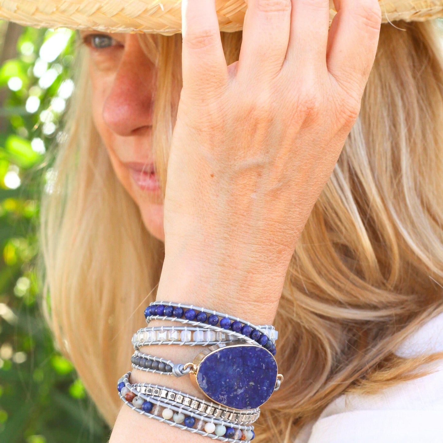 Lapis Lazuli Wrap Bracelet
