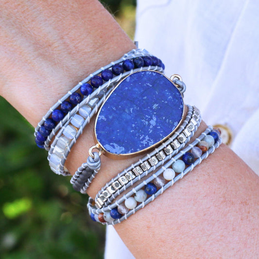 Lapis Lazuli Wrap Bracelet