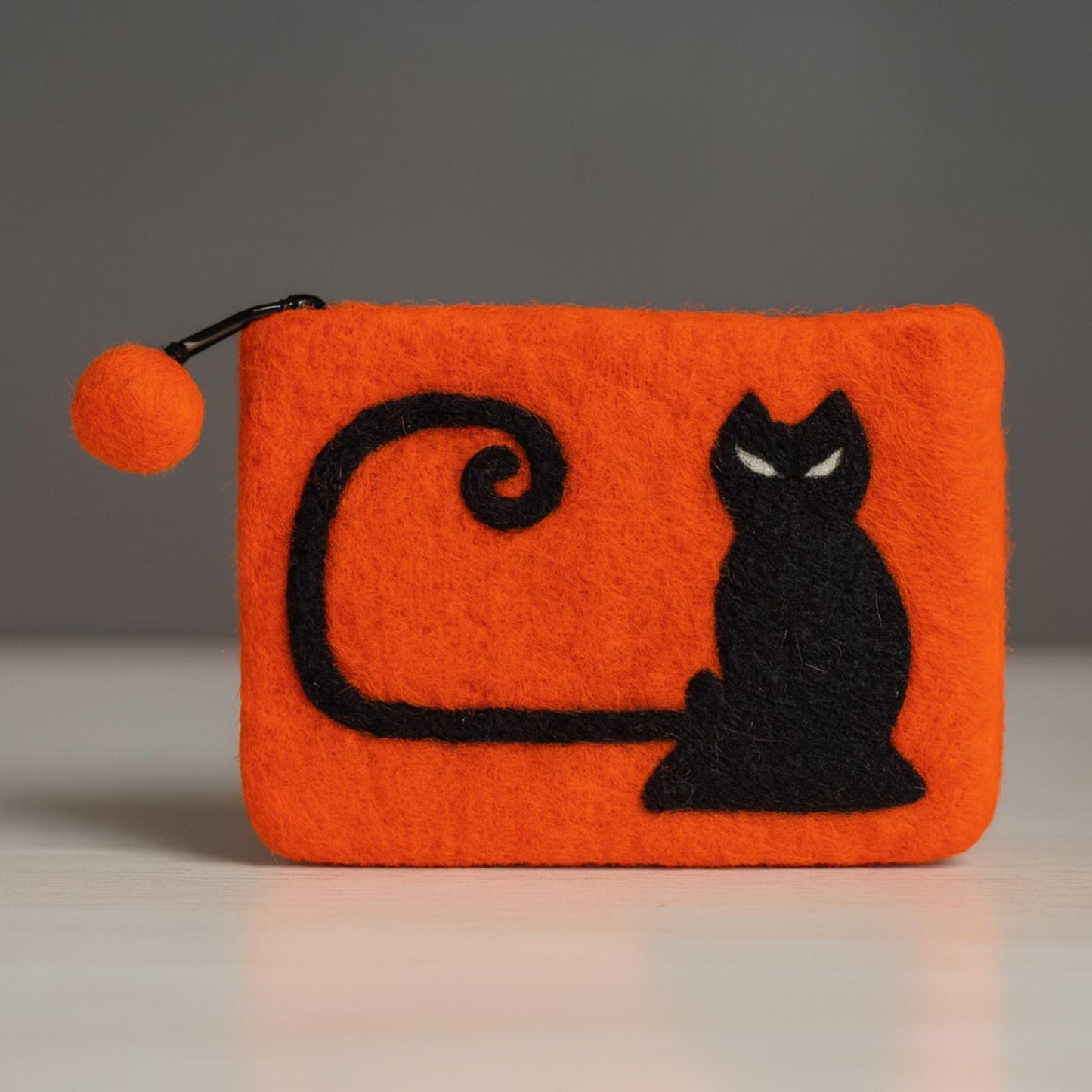 Felt coin purse cat design