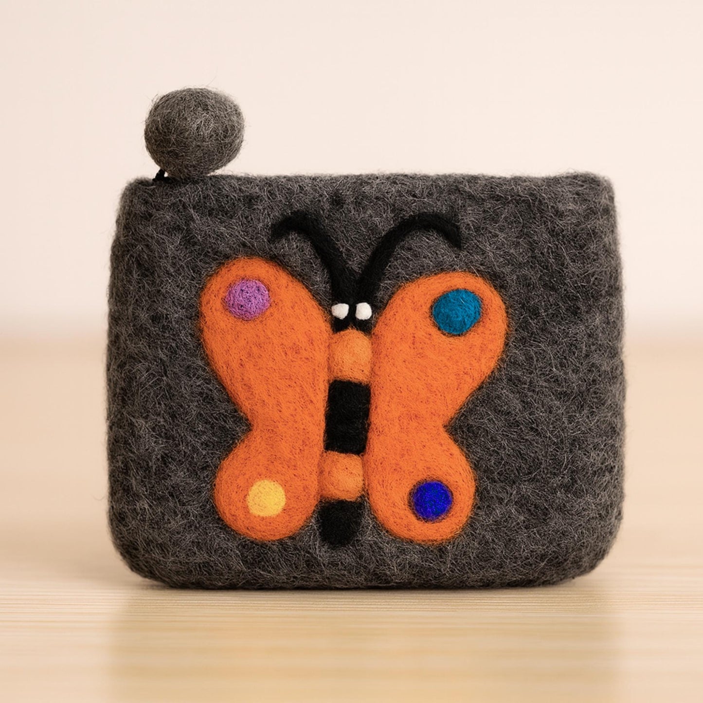 Butterfly Wool Felt Pouch