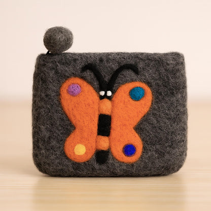 Butterfly Wool Felt Pouch