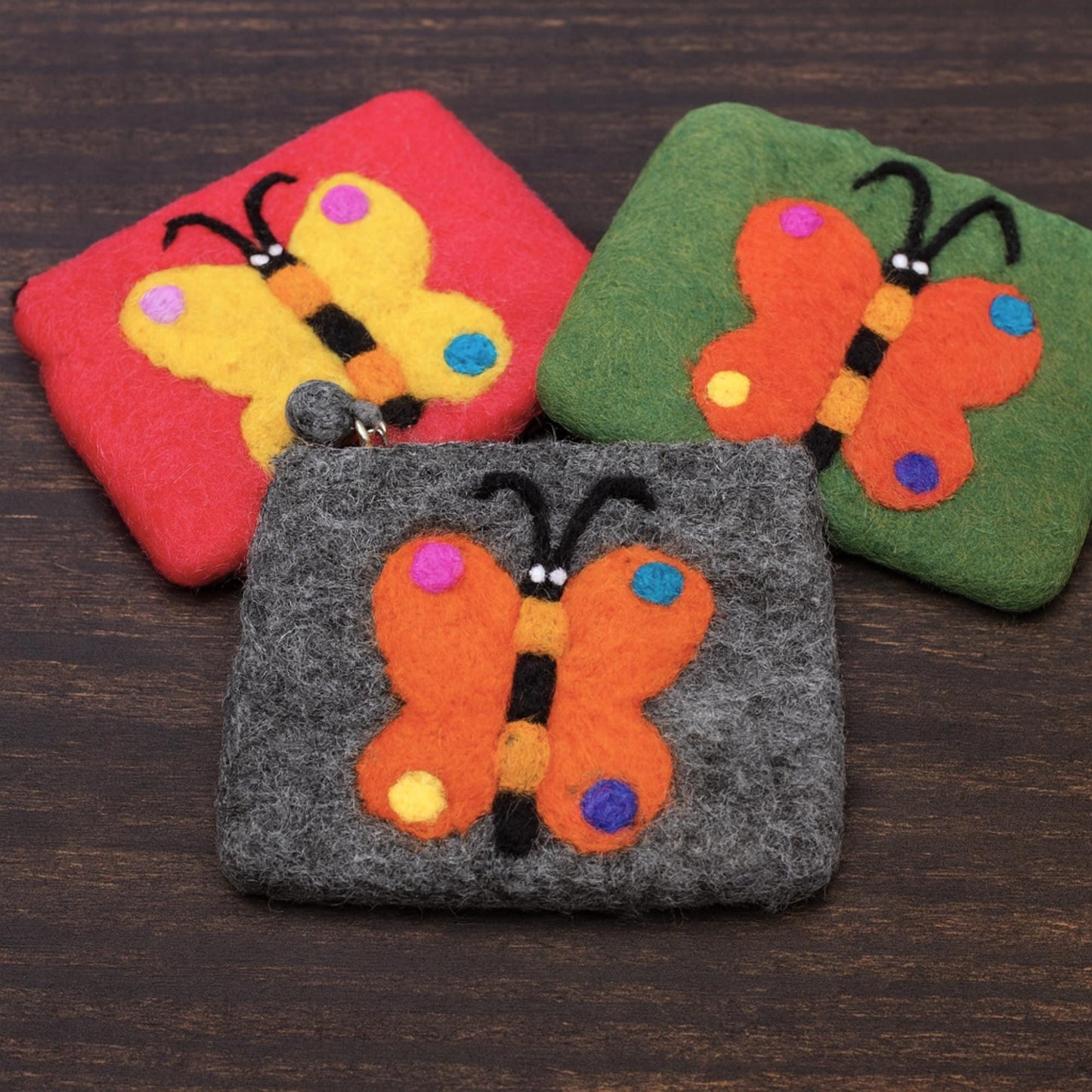 Butterfly Wool Felt Pouch