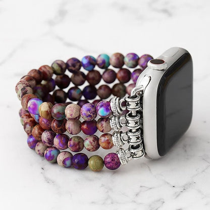 Apple Watch Band with Gemstone Beads