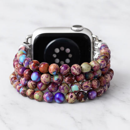 Apple Watch Band with Gemstone Beads
