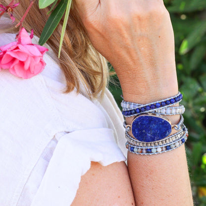 Lapis Lazuli Wrap Bracelet