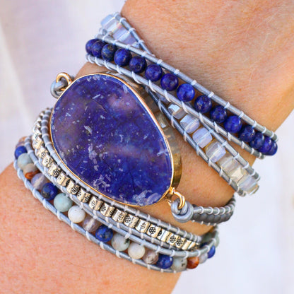 Lapis Lazuli Wrap Bracelet
