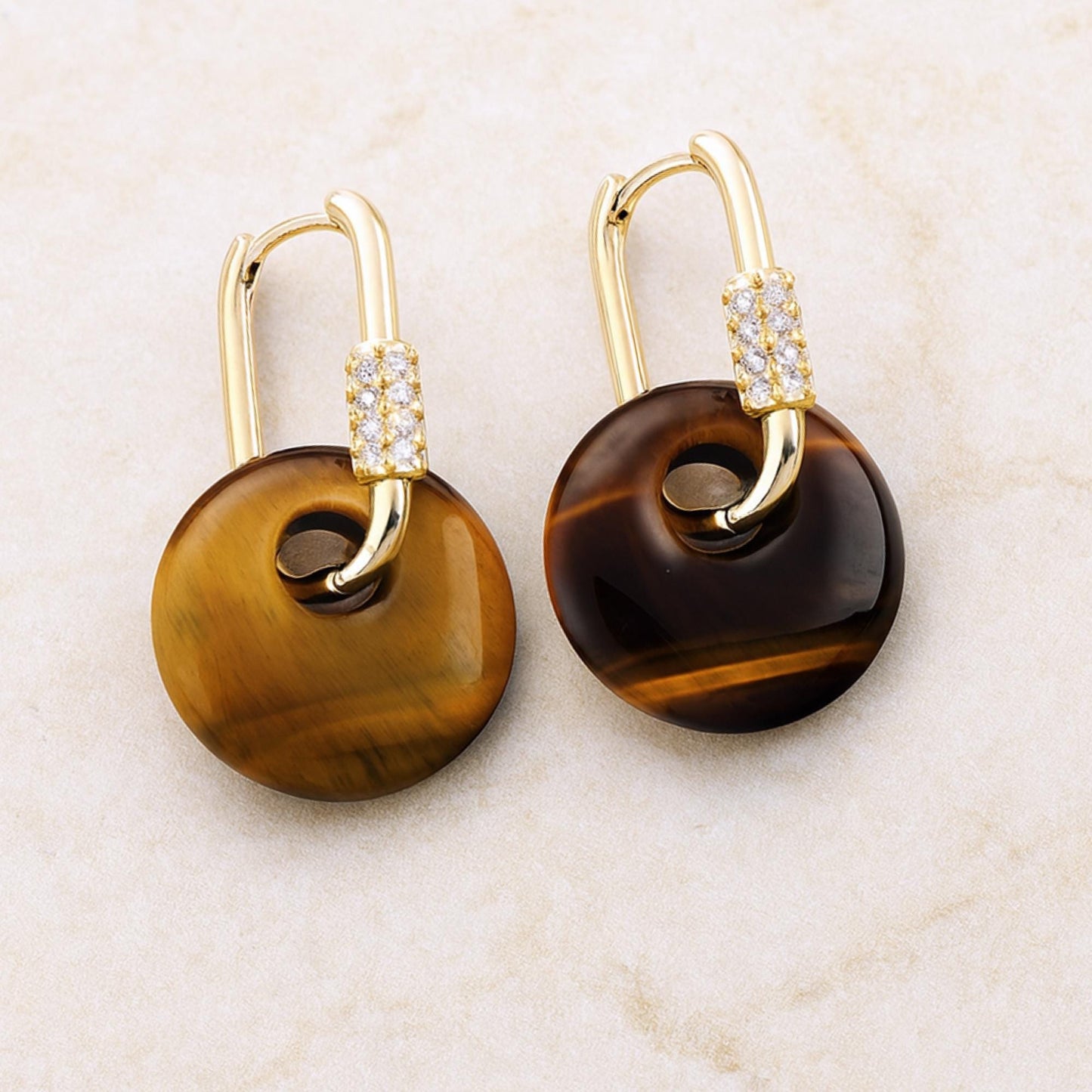 Gemstone Hoop Earrings