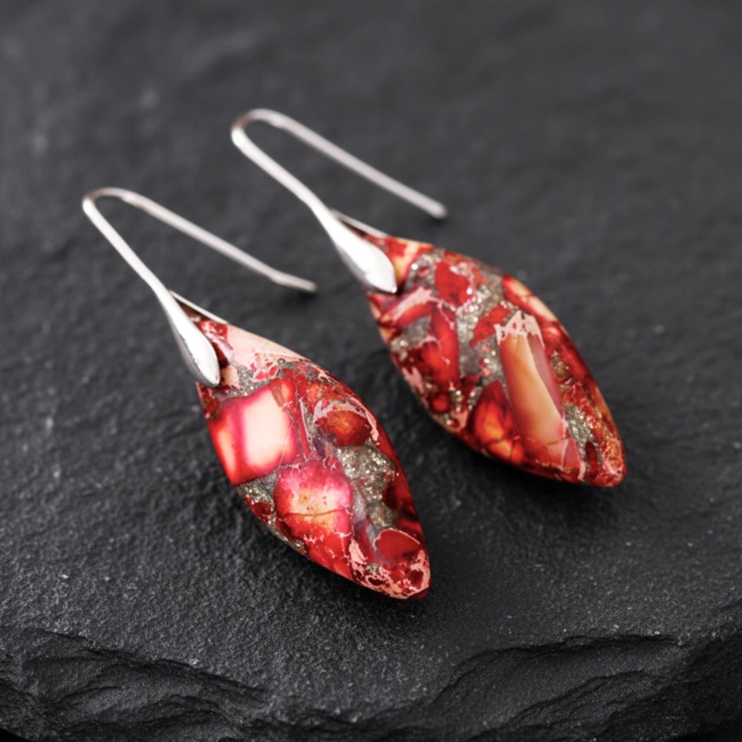 Jasper Hoop Earrings