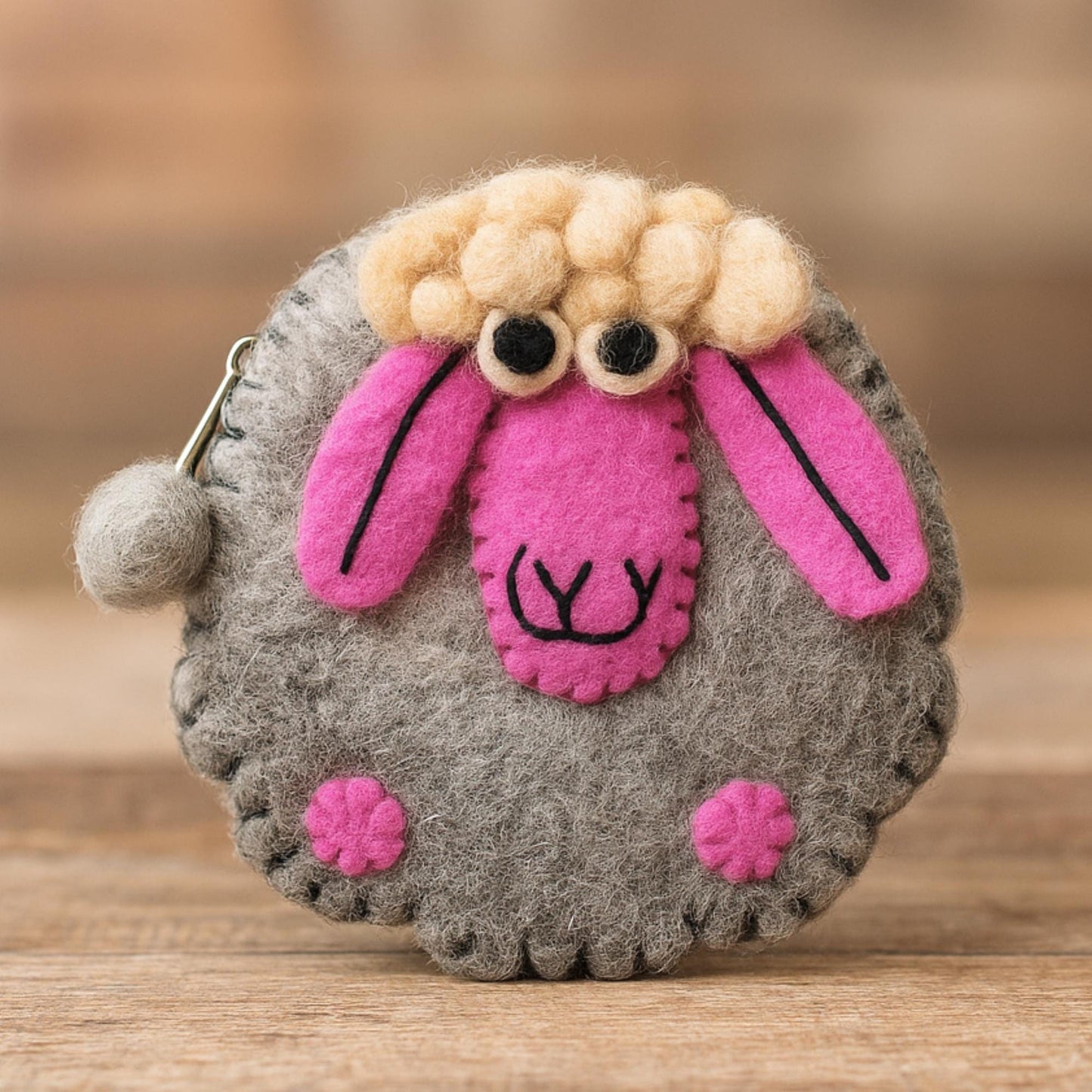 Cute felt sheep coin purse