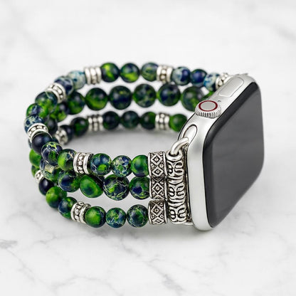Beaded Gemstone Watch Band Bracelet