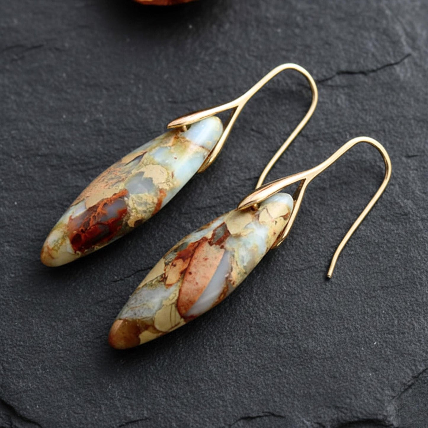 Jasper Hoop Earrings
