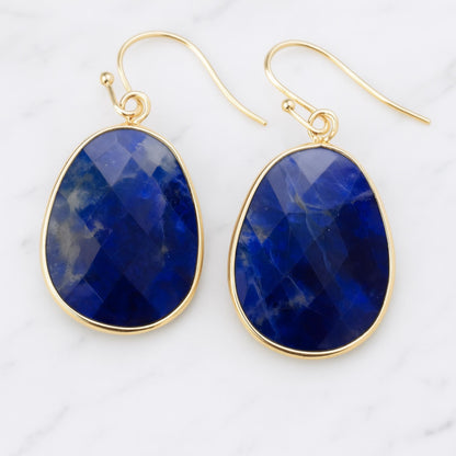 Drop Earrings with Natural Gemstones