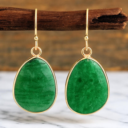 Drop Earrings with Natural Gemstones