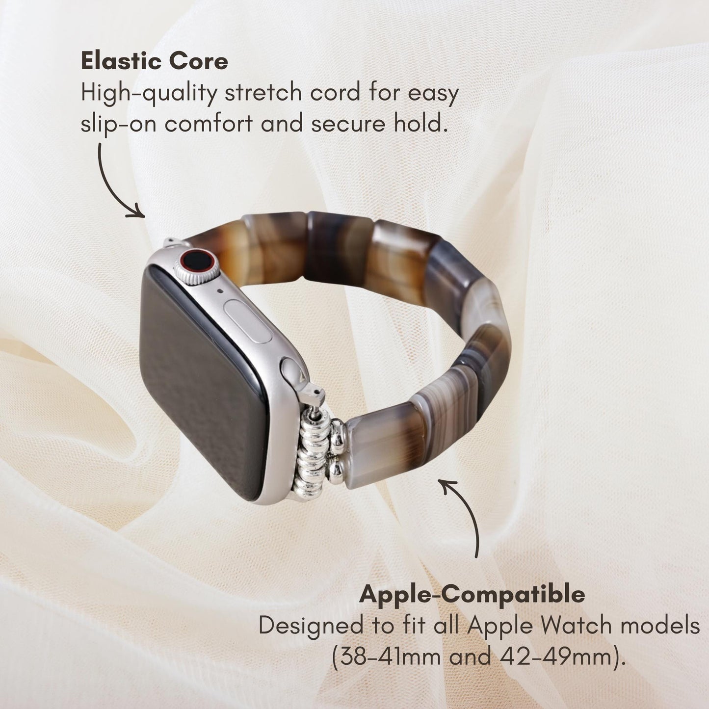 Luxury Onyx Stretch Watch Band