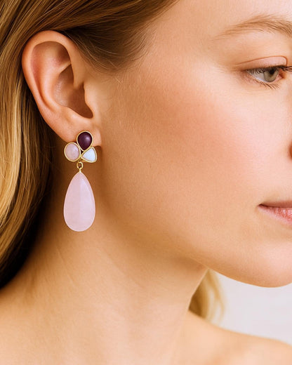 Rose Quartz Earrings