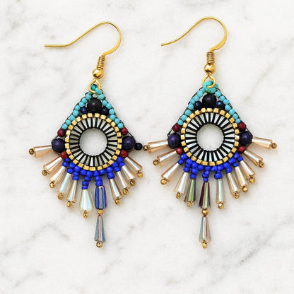 Triangle Beaded Earrings