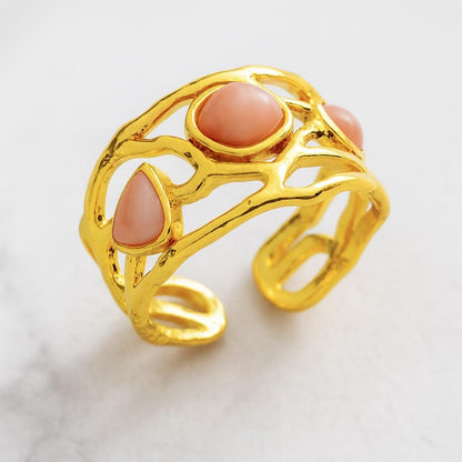 Turquoise Jade Adjustable Ring